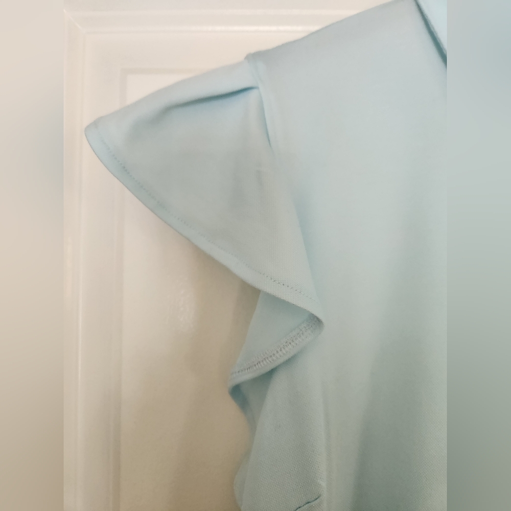 Walter Hagen Women's Clubhouse Flutter Sleeve Golf Shirt, size M, Light Blue NWT - Picture 5 of 10